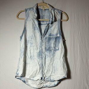 Cloth & Stone Light Blue Sleeveless Top